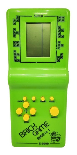 Imagen 1 de 1 de Consola Brick Game 9999 in 1 Standard color verde