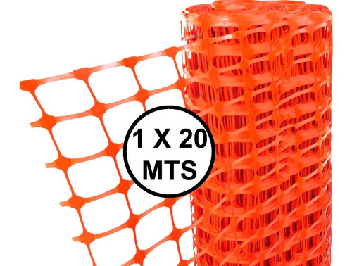 Malla Seguridad Naranja 1x20 Mts - Ideal Obras Y Jardines