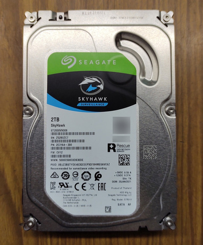 Disco Rigido Seagate Skyhawk Surveillance 2tb