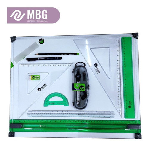 Imagen 4 de 7 de Kit Tablero Tecnico Pizzini 40x50 S/atril