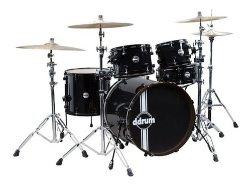 Bateria Acustica 5 Cuerpos Ddrum Reflex Bks Madera De Alder Color Negro