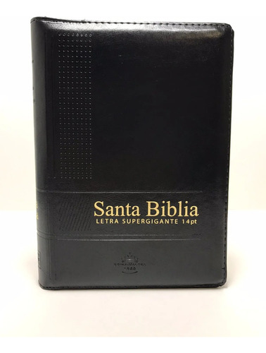 Biblia Rvr60 Letra Gigante 14 P  Imit Negro Índice/cierre 