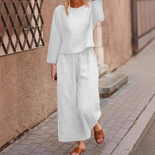 Conjunto Elegante Casual De Pantalón Para Mujer En Color Lis