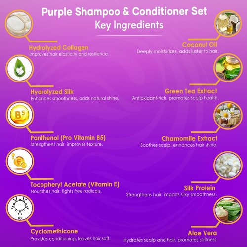 Conjunto De Shampoo E Condicionador Roxo Infina Essentials -