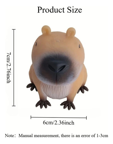 Set 4 Squishys Capibara Juguete Antiestres Tierno Estirable
