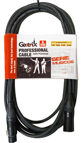 Cable Gotrik Gpp-6m Para Microfono Canon A Canon 6 Metros