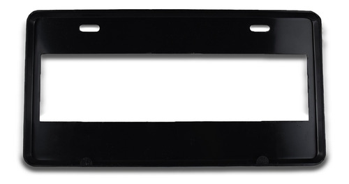 Imagen 3 de 6 de Par Porta Placas Negro Liso Personalizable Plástico