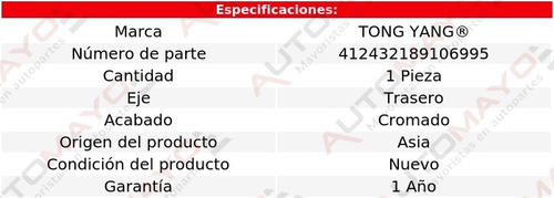 Una Defensa Trasera Crom Tong Yang S10 Chevrolet 1998-2004