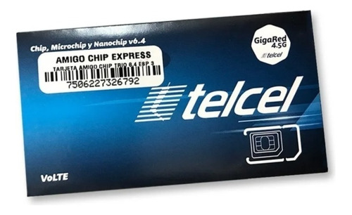 Chip Express  Telcel Varias Ladas 55/56 Incluye Recarga 
