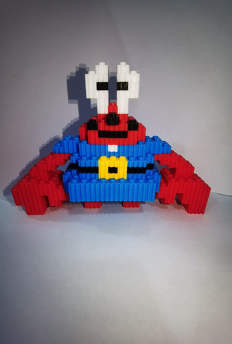 Mini Bloques Armables Figura De Don Cangrejo 3d Armable