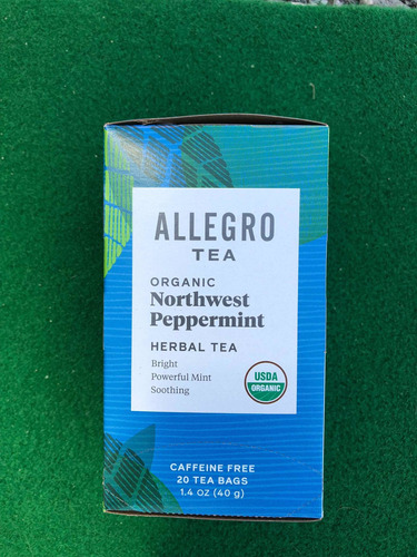 Te Herbal Orgánico Peppermint Descafeinado Allegro Coffee