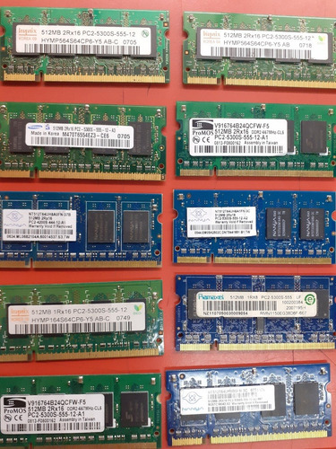 Memoria Ram Sodimm Ddr2 Kingston Y Mas 512mb Pc2 5300 (Usado)