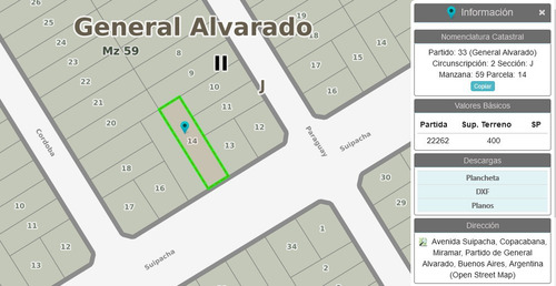 Imagen 11 de 13 de Lote B° Copacabana Con Escritura Sobre Av Suipacha De 400 Mts2