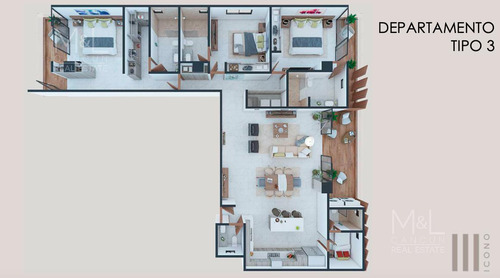 Departamento En Venta En Cancún, Icono Towers De 3 Recámaras Con Cuarto De Servicio