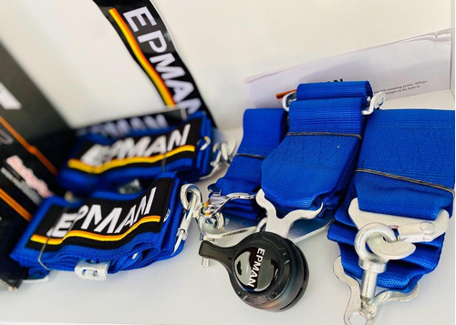 Imagen 4 de 7 de Cintos 5 Puntas Competicion Azul Camlock Epman Apert Rapida