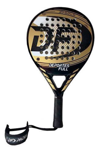 Imagen 2 de 3 de Paleta Padel Full Carbono Df Gold + Funda + Protector!