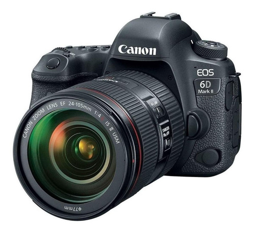 Imagen 2 de 4 de Canon EOS Kit 6D Mark II 24-105mm F/4L IS II USM DSLR color negro