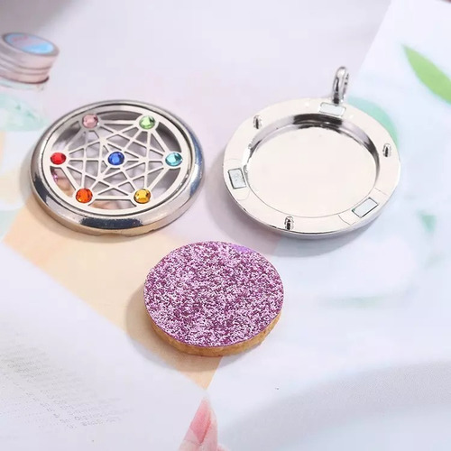 Imagen 2 de 5 de Collar Aromaterapia Mano Fatima Hamsa Equilibrio 7 Chakras