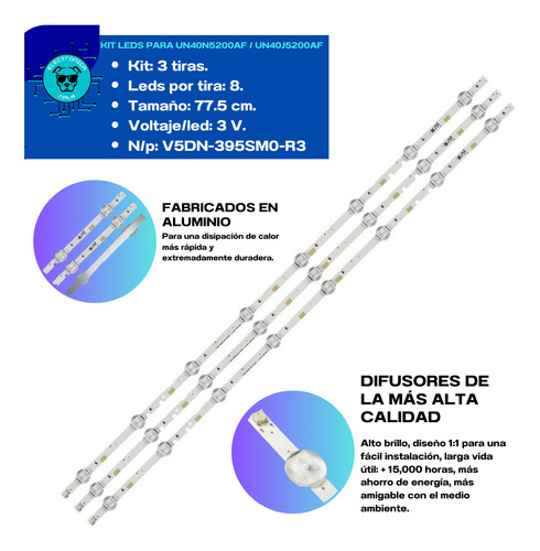 Kit Led Para Samsung Un40j5290 Un40j5200 Un40n5200 Un40m5300