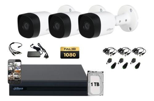 Kit Cámaras Seguridad Dahua 1mp 720p Dvr 4ch Full Hd Disco