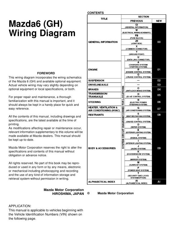 Manual Diagramas Electricos Mazda 6 Gh 20082013 Original