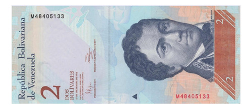 Billete Venezuela 2 Bolívares Diciembre 2012 M8 Unc