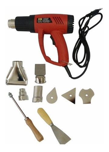 Soprador Térmico Pistola De Ar Quente 1800w + Maleta 220v Cor Vermelho