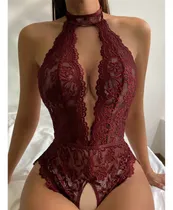 Comprar Classic Sexy Body Con Detalle De Lazo Y Encaje, Sin Panty, L