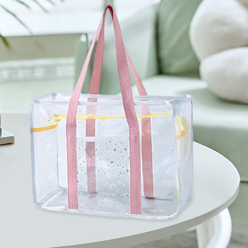 2 Bolso De Mano Transparente, Bolso De Hombro Rosa