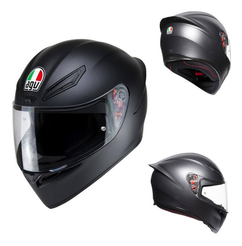 Imagen 1 de 8 de Casco Agv K1 Para Moto Negro Mate Certificado Motocity
