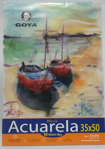 Block Para Acuarela 1/4w 300grs 10 Hojas Goya
