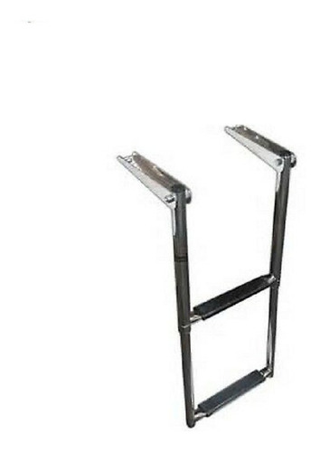 Escalera Acero Inox Lancha Bote Barco 2 Escalones Popa