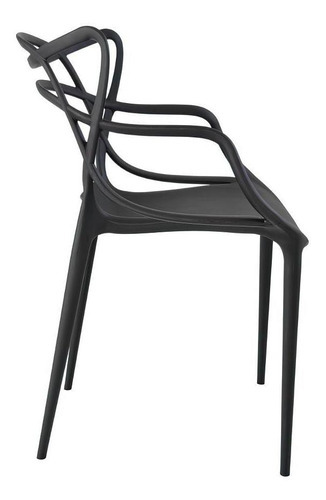 Mesa De Jantar Oval Vértice Nozes 190cm + 4 Cadeiras Allegra Cor Preto