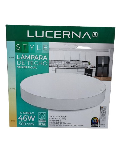 Lampara De Techo Plafon Decorativo 46w C/control Lucerna