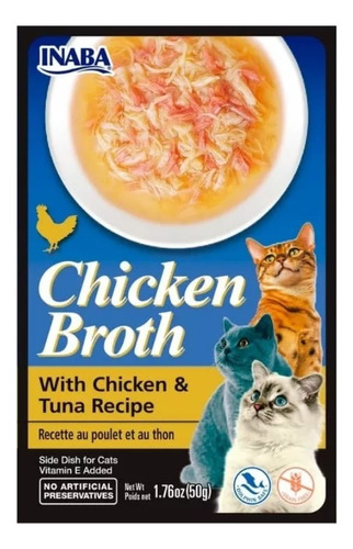 Churu Broth Pollo Con Atún Inaba  6 Sobres X 50gr