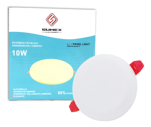 Lampara Sobreponer Led 10w 1000 Lm Luz Cálida Redonda 3000k