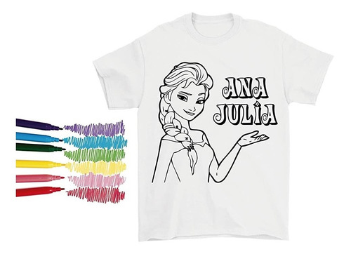 Imagen 2 de 4 de Remeras Para Pintar, Lavables Y Personalizadas! Dia Del Niño