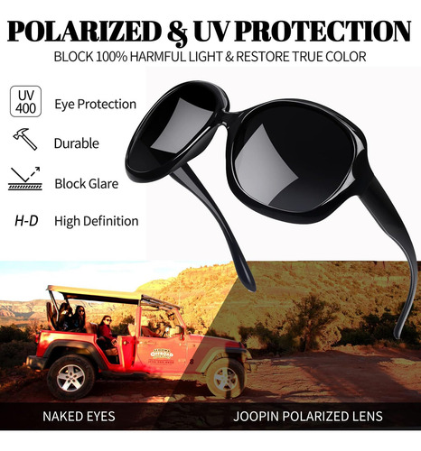 Gafas De Sol Negras De Gran Tamaño De Moda Para Mujeres Y Da
