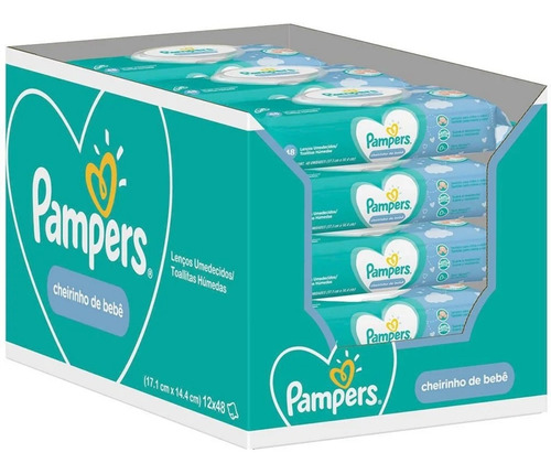 Kit Lenços Toalhas Umedecidas Pampers Com Tampa Atacado