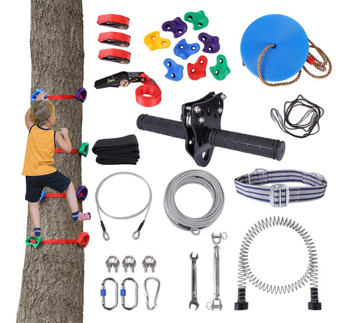 Tirolesa Para Adultos Y Niños De Acero Inoxidable