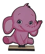 Comprar Centro De Mesa Economico X10u Baby Shower Elefante Rosa