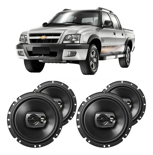 Kit Alto Falante Gm S10 2001 A 2011 Pioneer 200w Rms