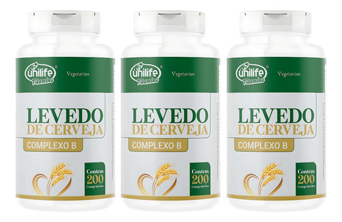 Kit 2 Un Levedo De Cerveja Complexo B 450mg 400 Comp Unilife