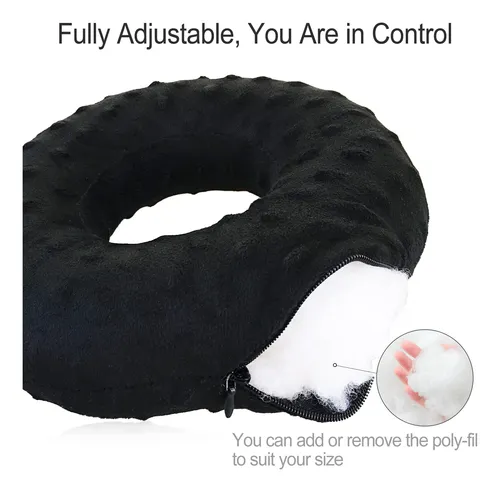 Almohada Para Dolor De Oído Con Agujero Minky Dot Negro
