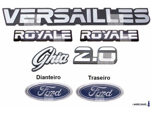 Kit Emblemas Versailles 2.0 Ghia + Lateral Royale