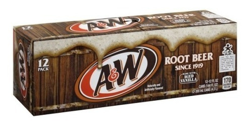 Refresco De Raíz A & W 12 Unidades De 355ml