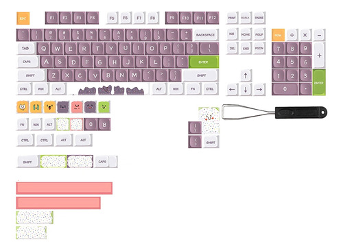 Tapa De Llave Pbt De 135 Teclas Xda Cap 7u Barra Espaciadora