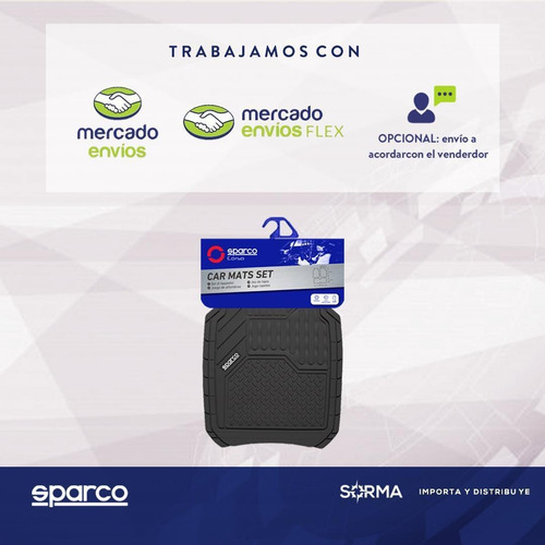 Imagen 6 de 9 de Cubre Alfombra Auto Sparco 4pcs Univesal Pvc