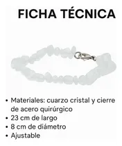 Comprar Pulsera Cristales Naturales Rolados Ajustable Gemoterapia Cuarzo Cristal 8 Cm 23 Cm