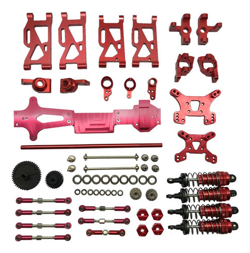. Wltoys 144001 Rc Car Upgrade Metal Kit Piezas Brazos Rojo